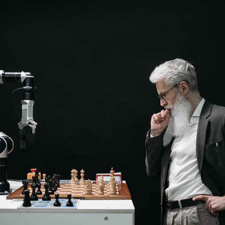 AI-powered marketing tools and data visualization on screen