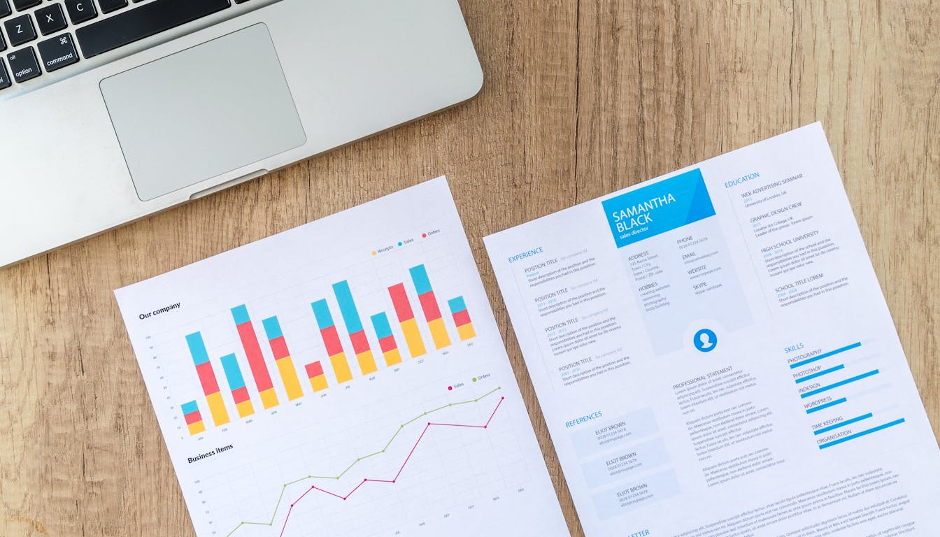 Marketing analytics dashboard showing growth metrics