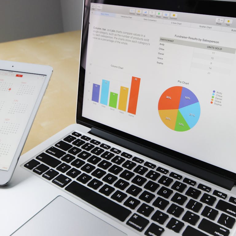 SEO analytics dashboard showing keyword rankings and organic traffic growth